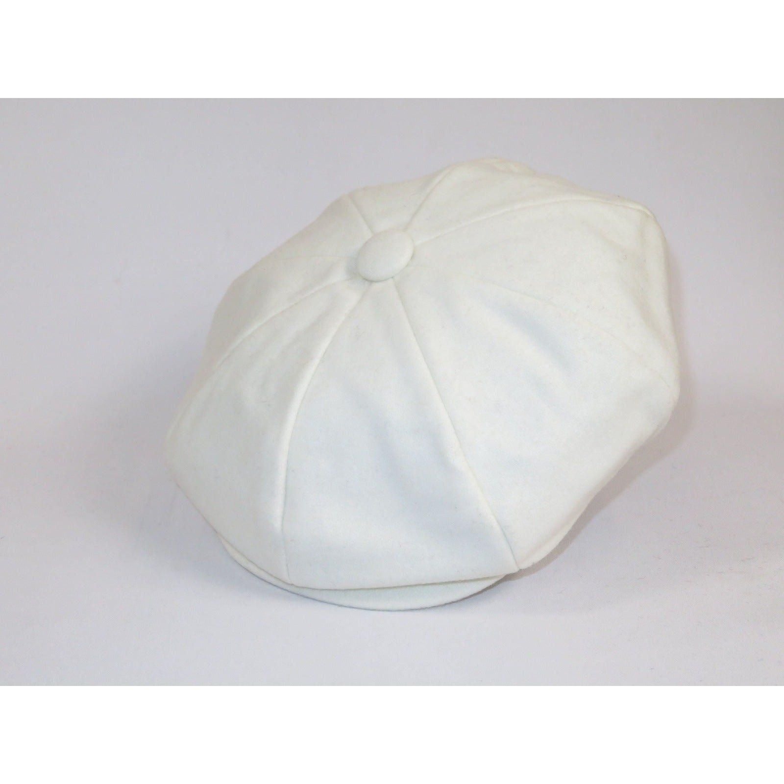 Mens Fashion Classic Flannel Wool Apple Cap Hat by Bruno Capelo ME910 Ivory - J.Valintin Men's Wear Legend - ME910 - Ivory - S