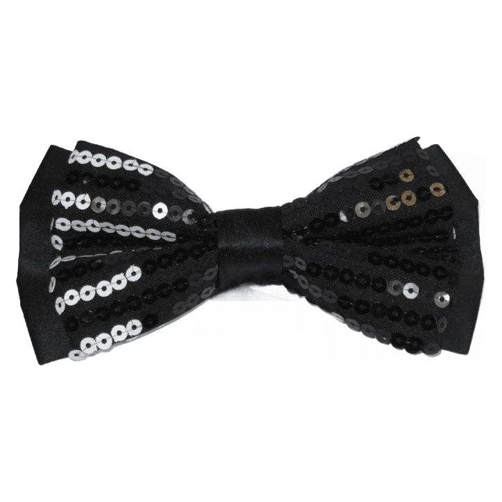 Mens Formal Bow Tie/Hankie Insomnia by Manzini Floral Sequins MZE140 White black - J.Valintin Men's Wear Legend - 71147
