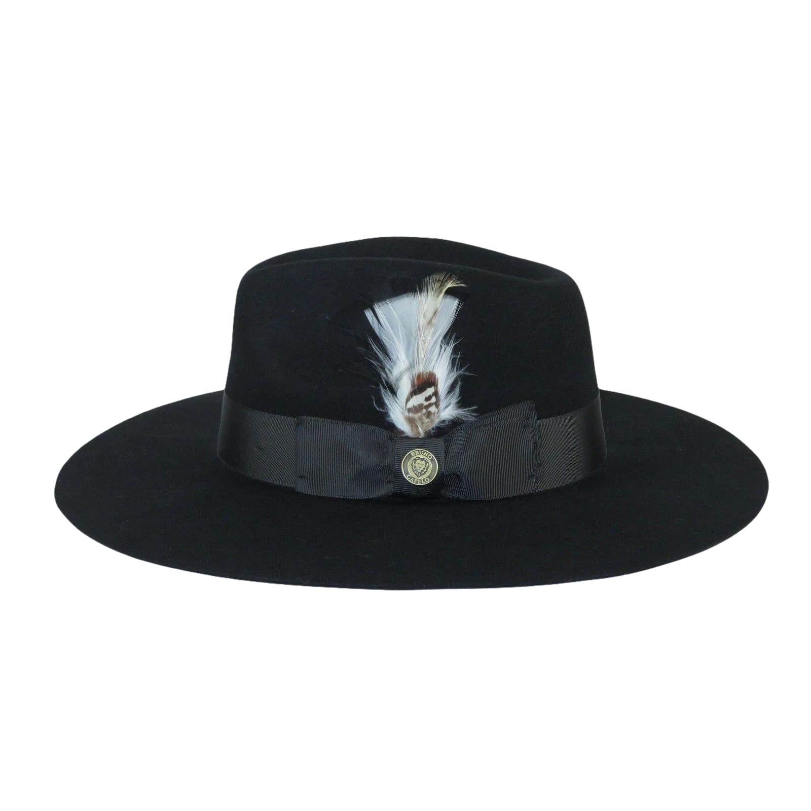 Mens Hat By BRUNO CAPELO Australian Wool Wide Brim Fedora Duke DU720 Black - J.Valintin Men's Wear Legend - DU720 - Black - S