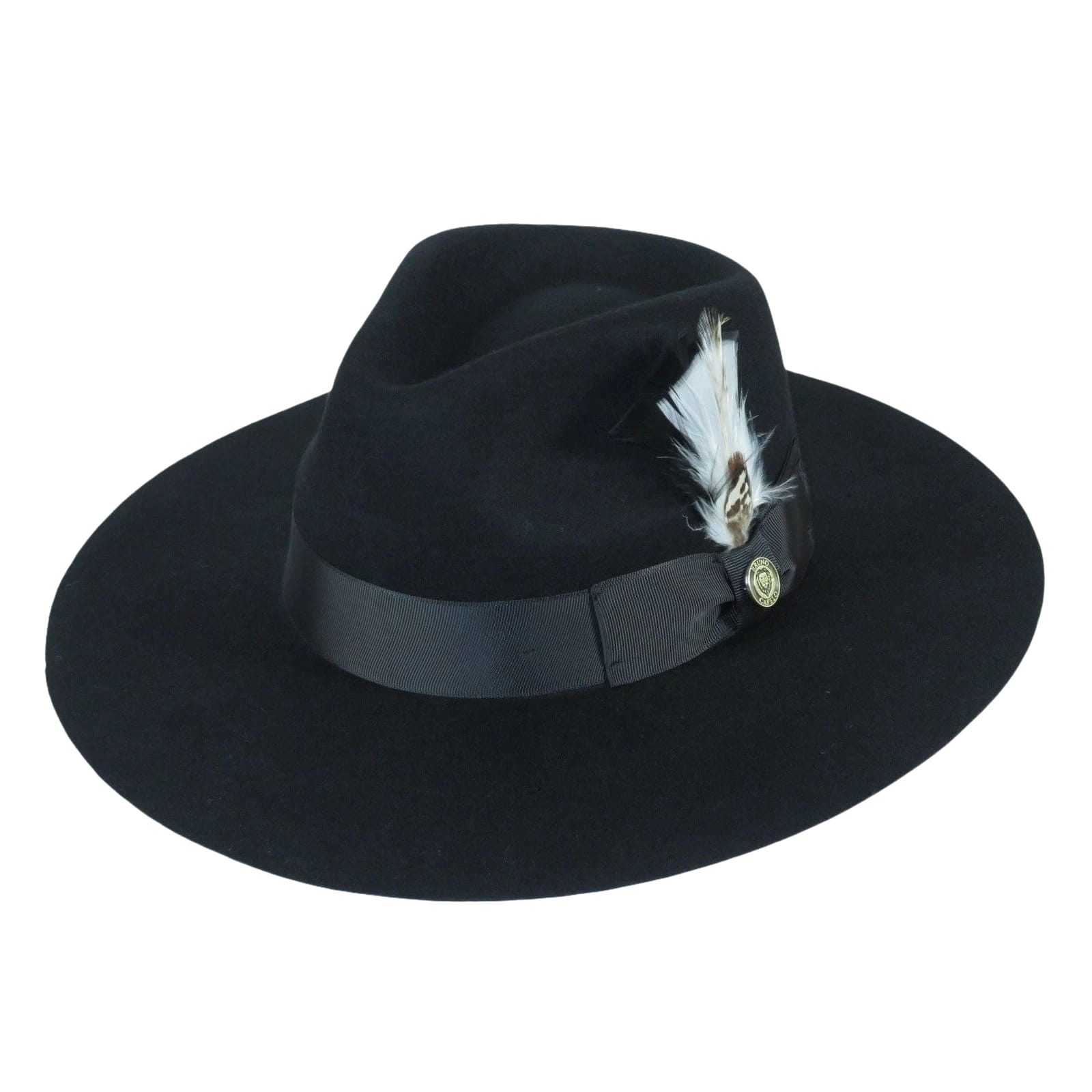 Mens Hat By BRUNO CAPELO Australian Wool Wide Brim Fedora Duke DU720 Black - J.Valintin Men's Wear Legend - DU720 - Black - S
