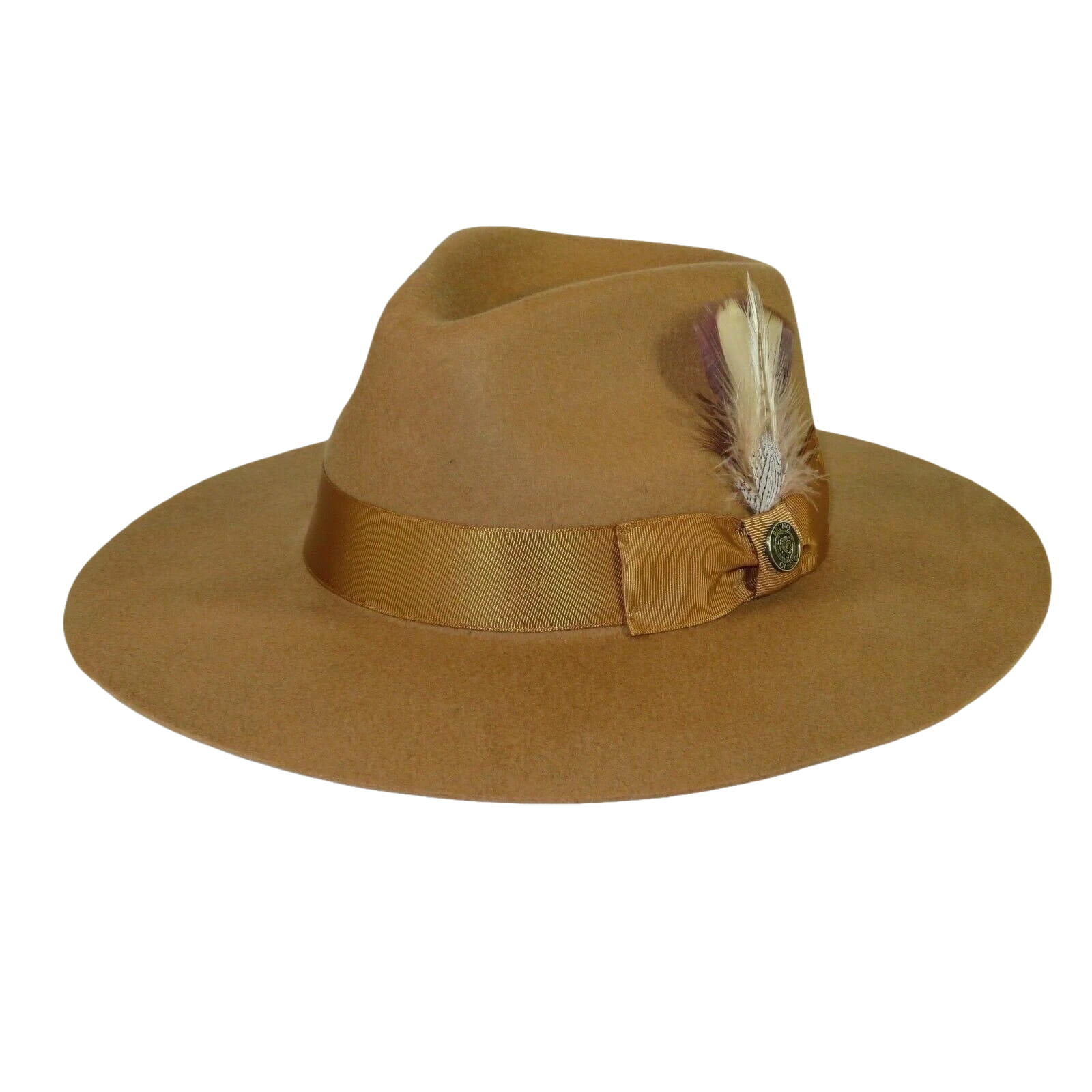 Mens Hat By BRUNO CAPELO Australian Wool Wide Brim Fedora Duke DU723 Acorn Camel - J.Valintin Men's Wear Legend - 93421