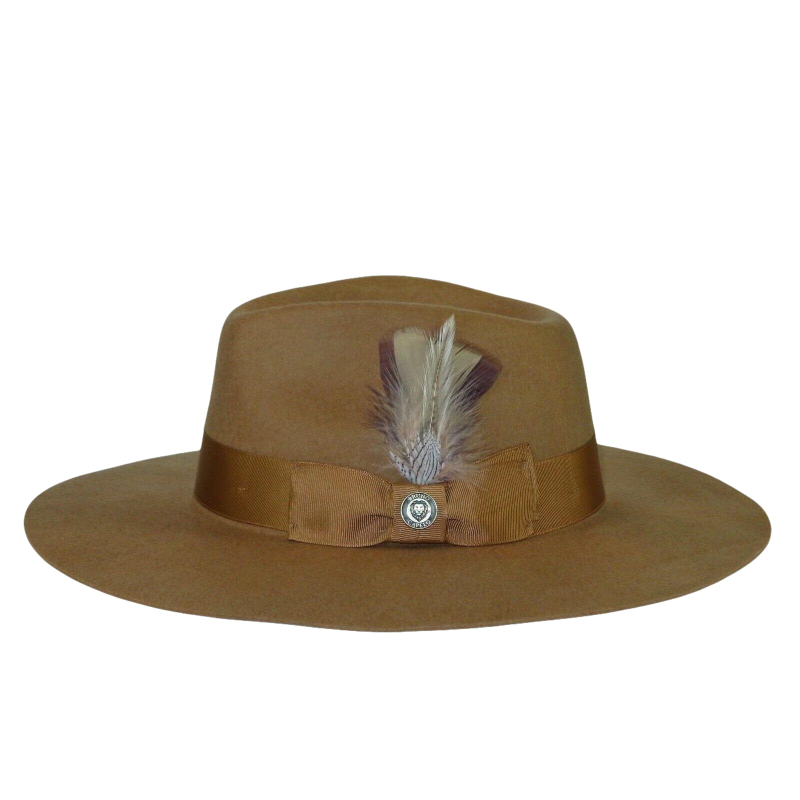 Mens Hat By BRUNO CAPELO Australian Wool Wide Brim Fedora Duke DU723 Acorn Camel - J.Valintin Men's Wear Legend - 93421
