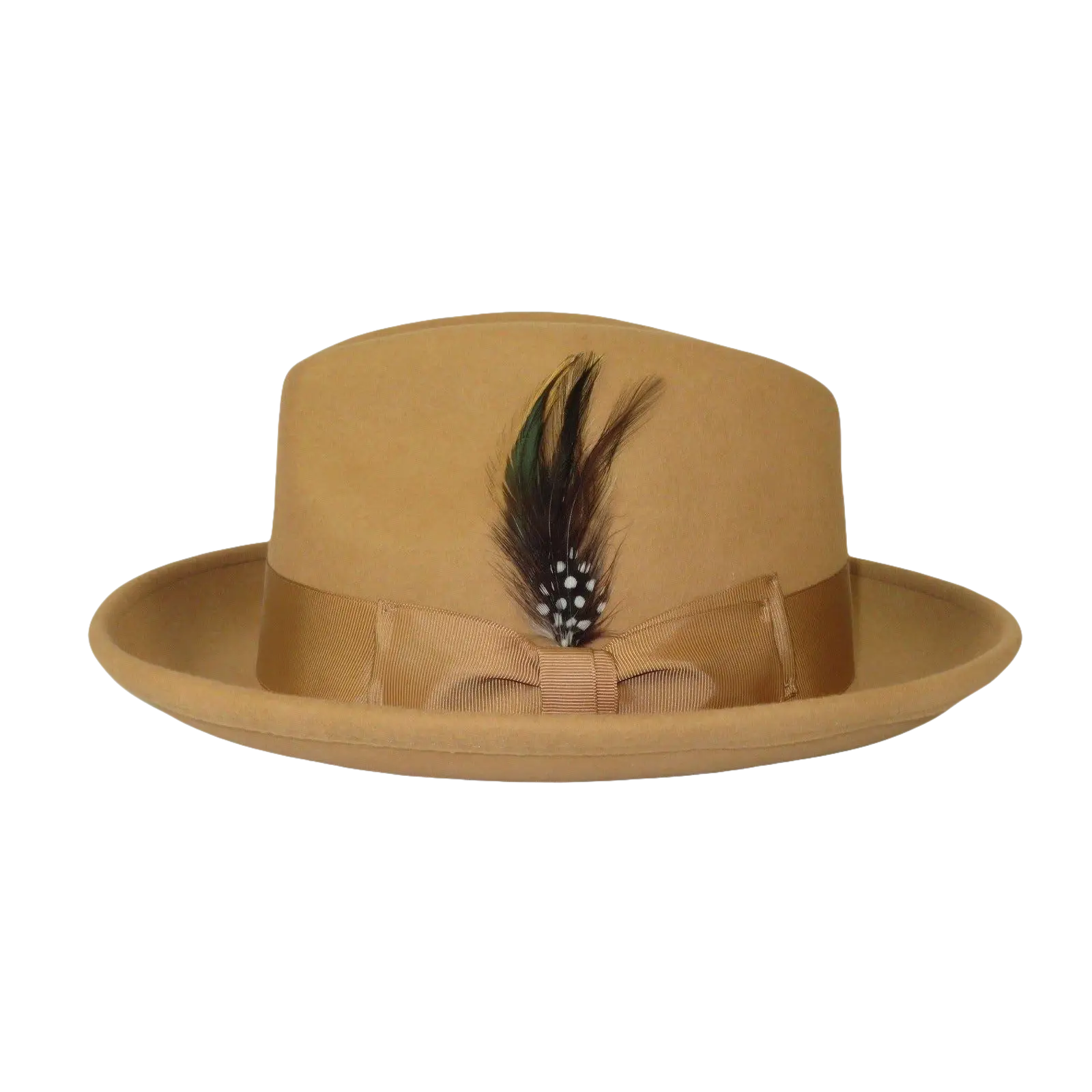 Wool Tan Fedora Hat BRIXTON Tan Brown WOOL-FELT WIDE-BRIM HAT Western Fedora  main image 3