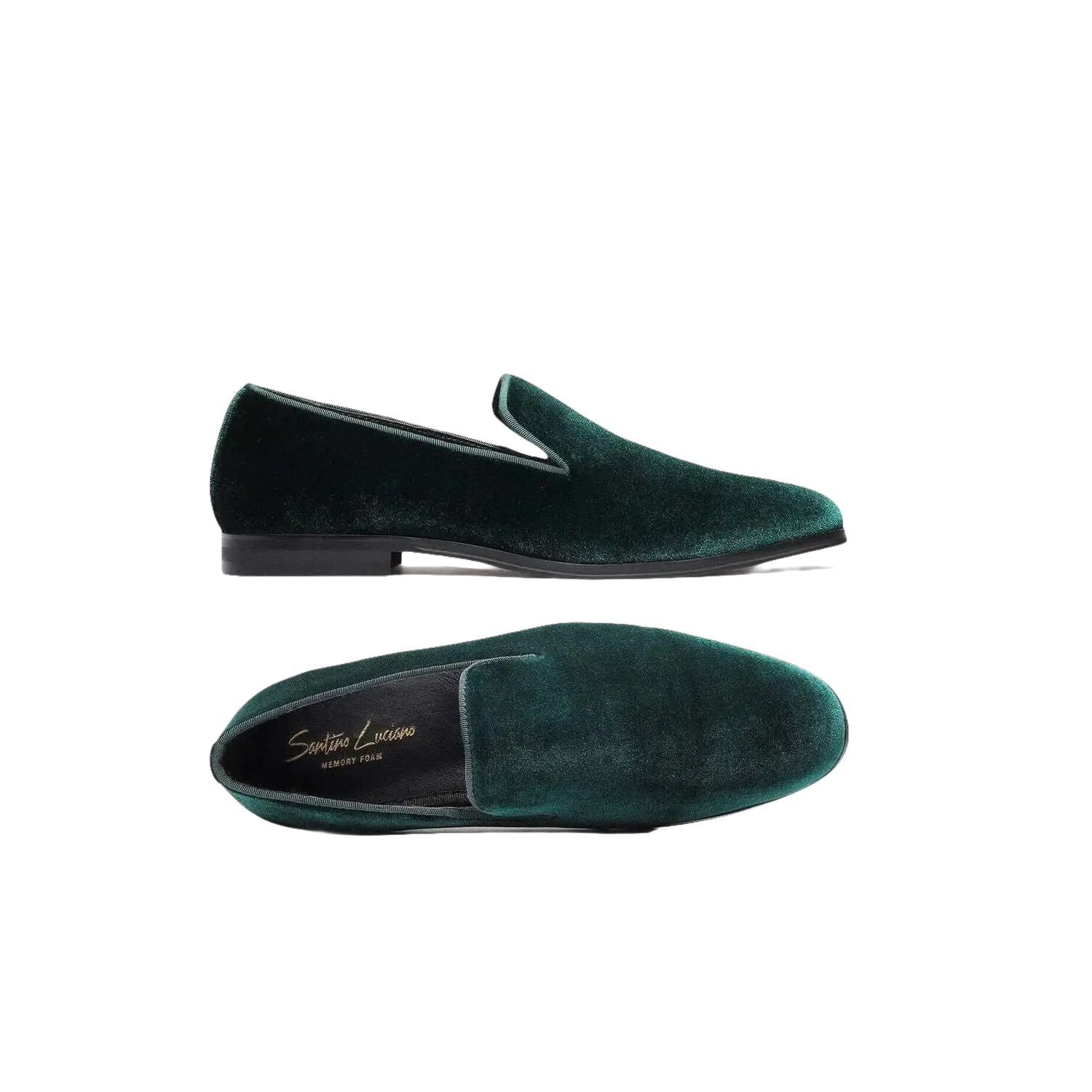 Mens Santino Luciano Shoes Soft Velvet Slip On Loafer Formal C351 Emerald Green Mens Santino Luciano Shoes Soft Velvet Slip On Loafer Formal C351 Emerald Green