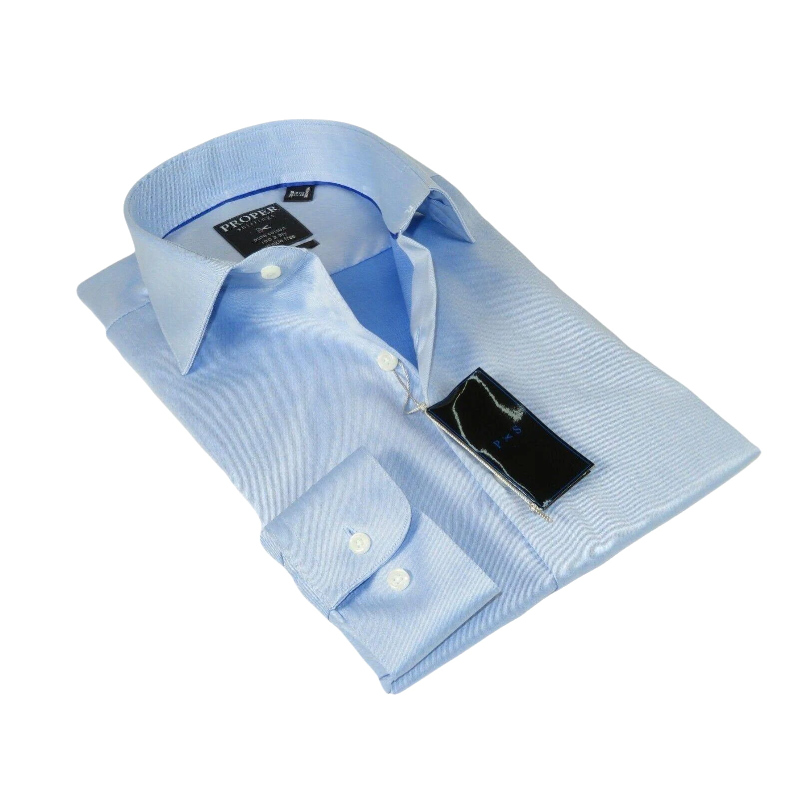 Men's Shirt Christopher Lena PROPER 100% Cotton Wrinkle Free p720ttsr Blue Slim - J.Valintin Men's Wear Legend - 92455