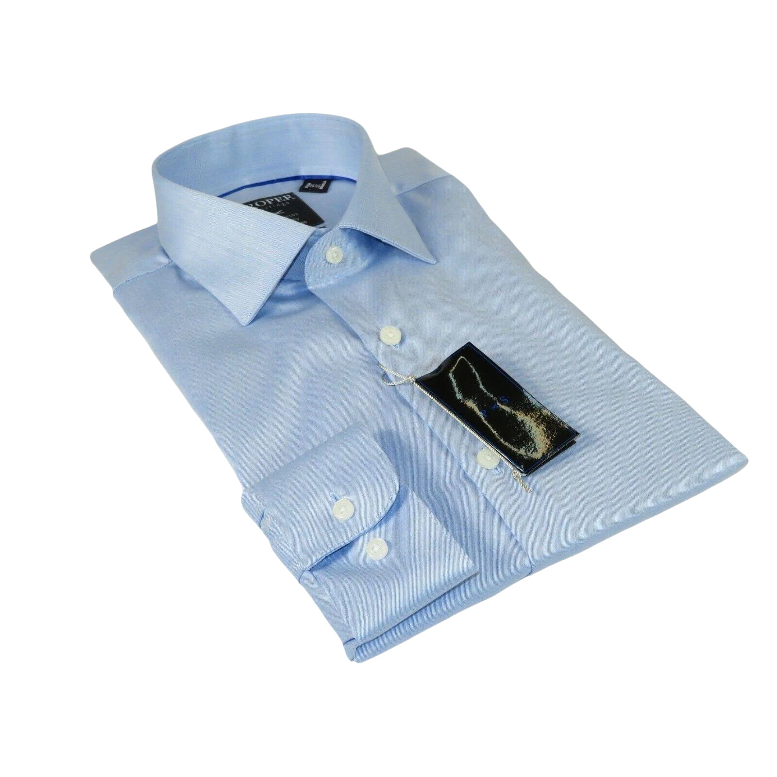 Men's Shirt Christopher Lena PROPER 100% Cotton Wrinkle Free p720ttsr Blue Slim - J.Valintin Men's Wear Legend - 92455