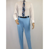Men's Linen Pants by Inserch P3116 Light Blue Size 38 Waist