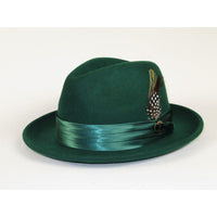 Men Bruno Capelo Hat Australian Wool soft Crushable Fedora Giovani Un115 Emerald