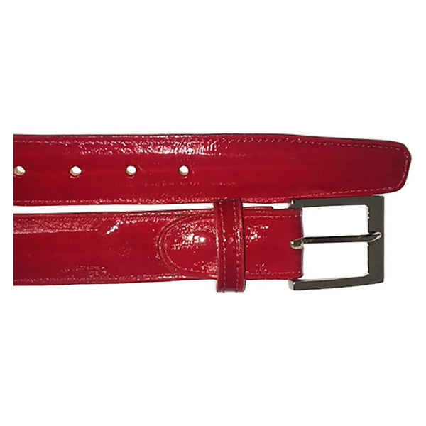 Men's Belvedere Belt Genuine Eel Hand Made Style 2002 Red