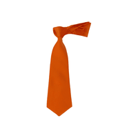 Men Stacy Adams Neck tie Hanky Set Business Formal Solid Color Satin S9 Orange