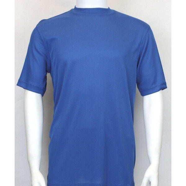 Men Dressy T-Shirt  Log-In Uomo Crew Neck Silky Short Sleeves 218 Royal blue