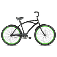Kent 26" La Jolla Cruiser Men's Bike, Black/Green fast shipping new.