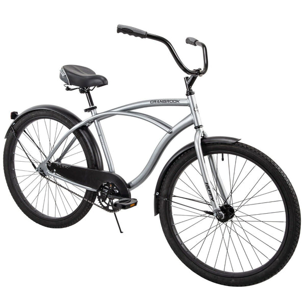 Huffy Cranbrook Cruiser Bicycle,Silver comfort Bike New Fast Shipping.