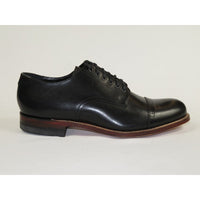 00107, Stacy adams Leather Shoes Cap Toe Oxford Lace Up Black