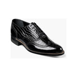 00267, Stacy Adams Leather Shoes Dayton Alligator Print Wingtip Lace Up Black - J.Valintin Men's Wear Legend - 100481