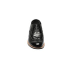 00267, Stacy Adams Leather Shoes Dayton Alligator Print Wingtip Lace Up Black - J.Valintin Men's Wear Legend - 100481