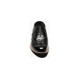 00267, Stacy Adams Leather Shoes Dayton Alligator Print Wingtip Lace Up Black - J.Valintin Men's Wear Legend - 100481