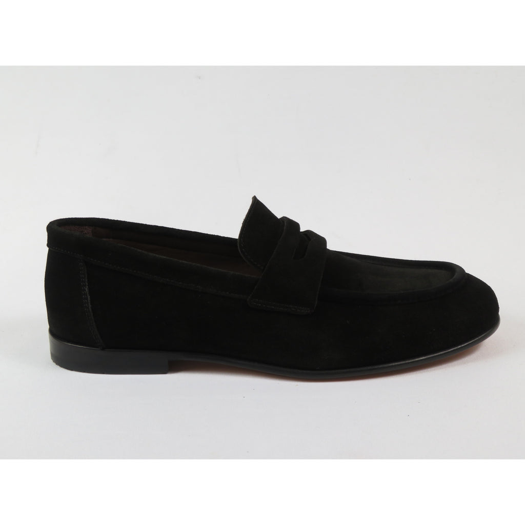 Men's Shoes By SHENBINS Genuine Soft Suede Leather Hand Made in Turkey 0053 Black