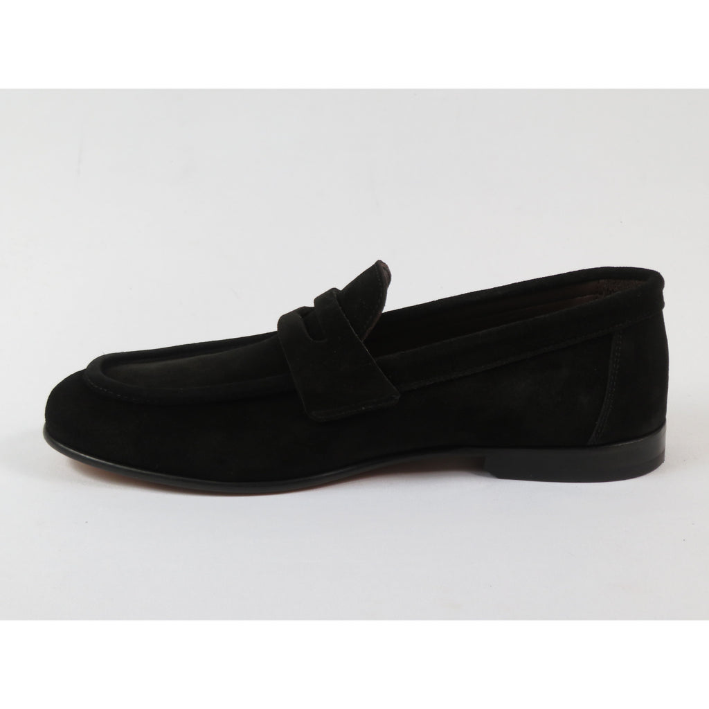 Men's Shoes By SHENBINS Genuine Soft Suede Leather Hand Made in Turkey 0053 Black