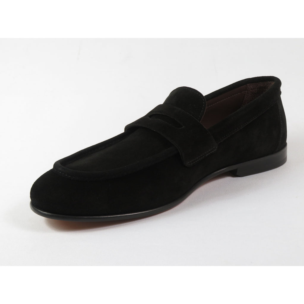 Men's Shoes By SHENBINS Genuine Soft Suede Leather Hand Made in Turkey 0053 Black