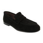 Men's Shoes By SHENBINS Genuine Soft Suede Leather Hand Made in Turkey 0053 Black