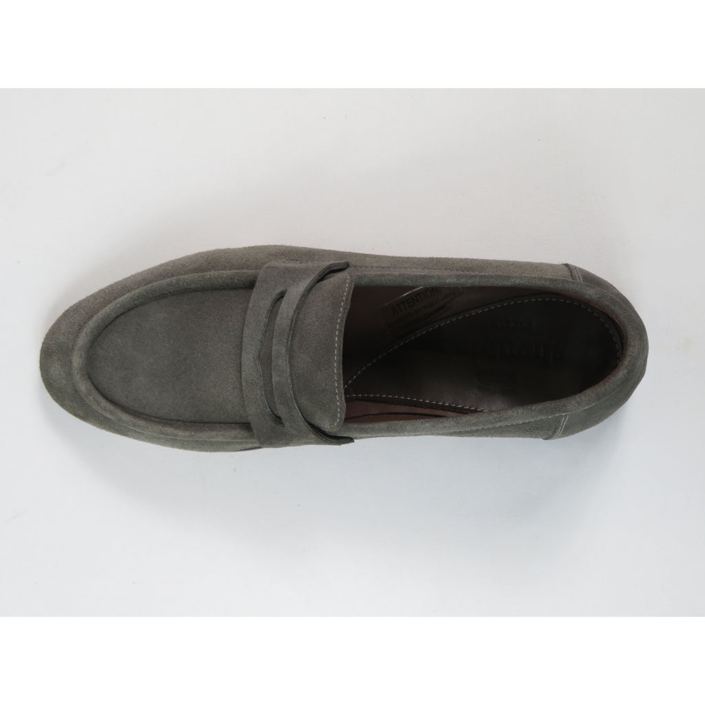 Men's Shoes By SHENBINS Genuine Soft Suede Leather Hand Made in Turkey 0053 Gray