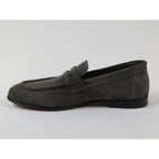 Men's Shoes By SHENBINS Genuine Soft Suede Leather Hand Made in Turkey 0053 Gray