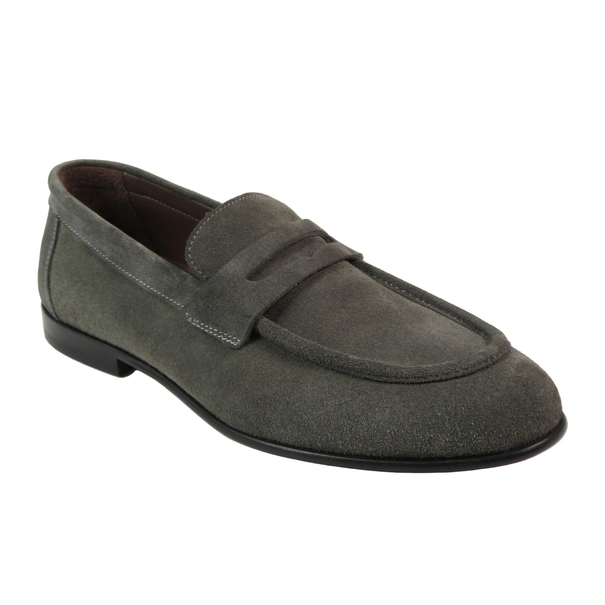 Men's Shoes By SHENBINS Genuine Soft Suede Leather Hand Made in Turkey 0053 Gray