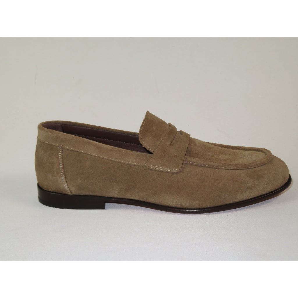 Men's Shoes By SHENBINS Genuine Soft Suede Leather Hand Made in Turkey 0053 Havana Tan