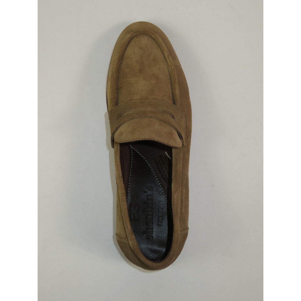 Men's Shoes By SHENBINS Genuine Soft Suede Leather Hand Made in Turkey 0053 Havana Tan