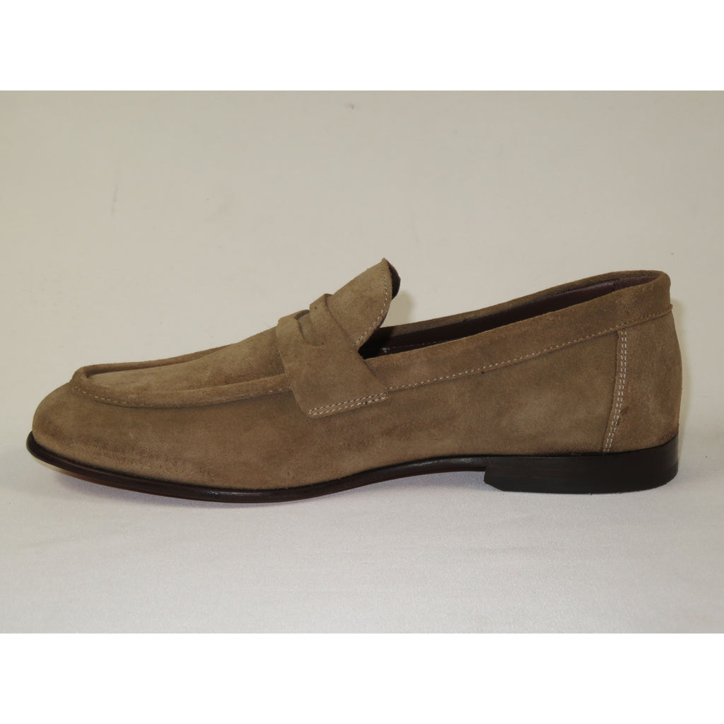 Men's Shoes By SHENBINS Genuine Soft Suede Leather Hand Made in Turkey 0053 Havana Tan