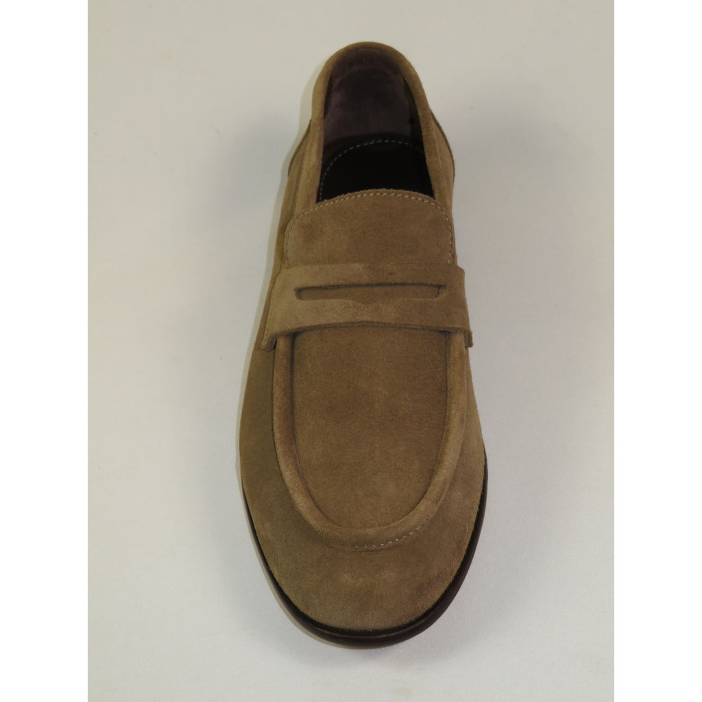 Men's Shoes By SHENBINS Genuine Soft Suede Leather Hand Made in Turkey 0053 Havana Tan