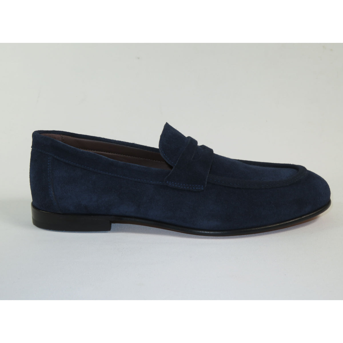 Men's Shoes By SHENBINS Genuine Soft Suede Leather Hand Made in Turkey 0053 Navy Blue