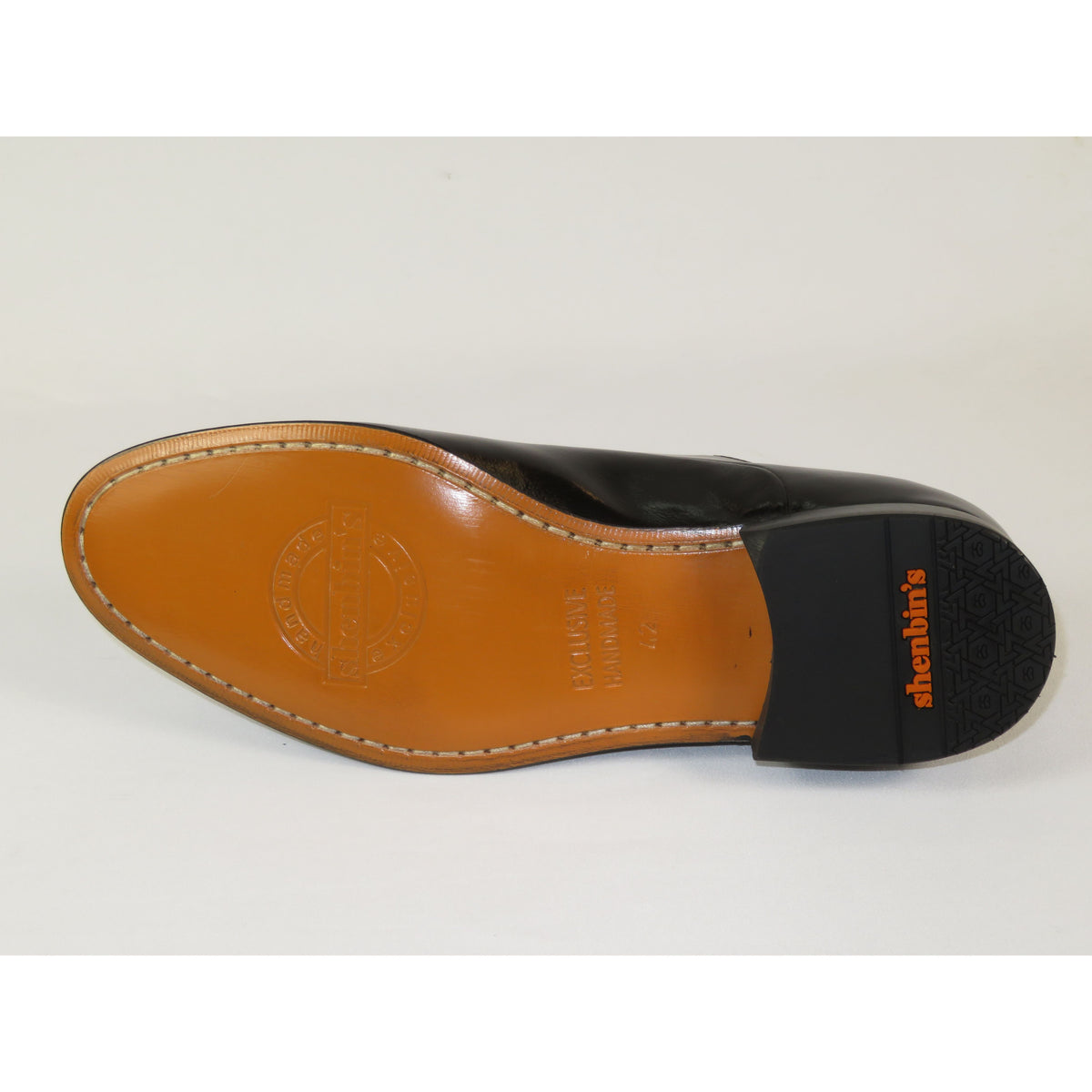 Men's Shoes By SHENBINS Genuine Soft Buffalo Leather Hand Made in Turkey 0056 Black