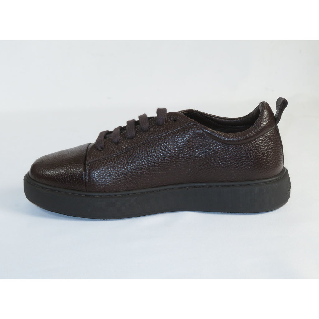 Men's Fashion Sneaker Shoes By SHENBINS Soft Deer Leather Hand Made in Turkey 0168 Brown)