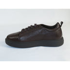 Men's Fashion Sneaker Shoes By SHENBINS Soft Deer Leather Hand Made in Turkey 0168 Brown)