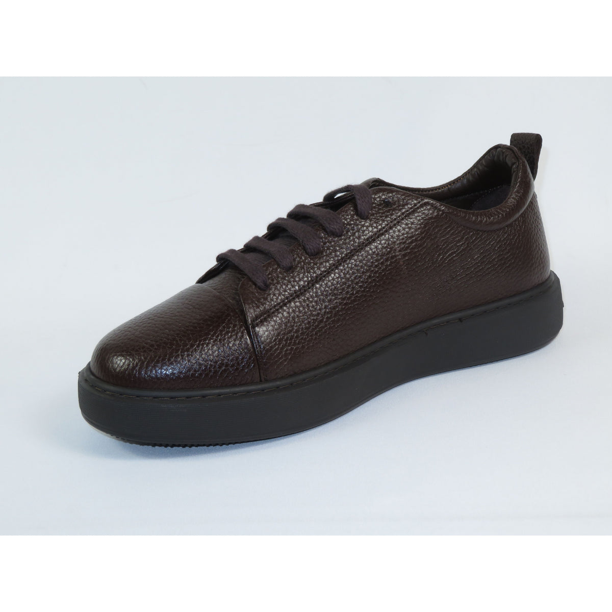 Men's Fashion Sneaker Shoes By SHENBINS Soft Deer Leather Hand Made in Turkey 0168 Brown)