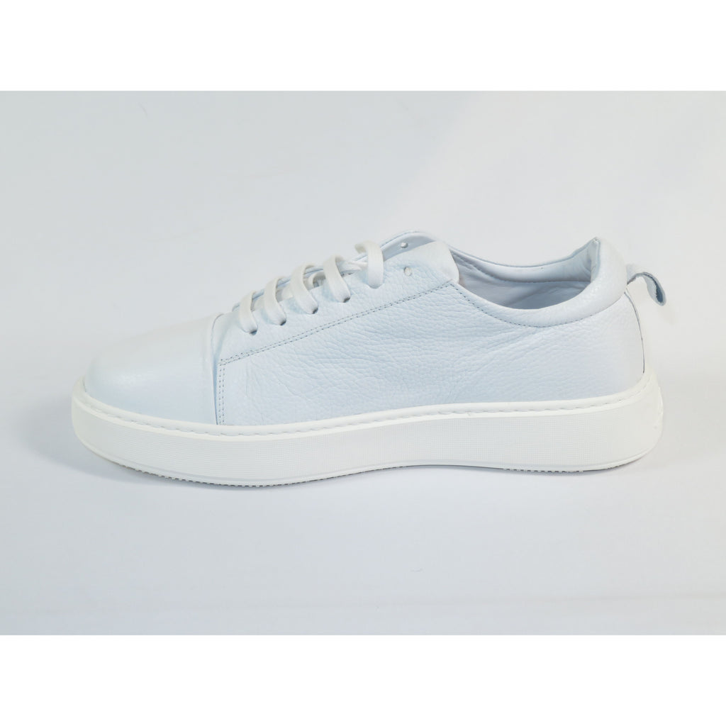 Men's Fashion Sneaker Shoes By SHENBINS Soft Deer Leather Hand Made in Turkey 0168 White