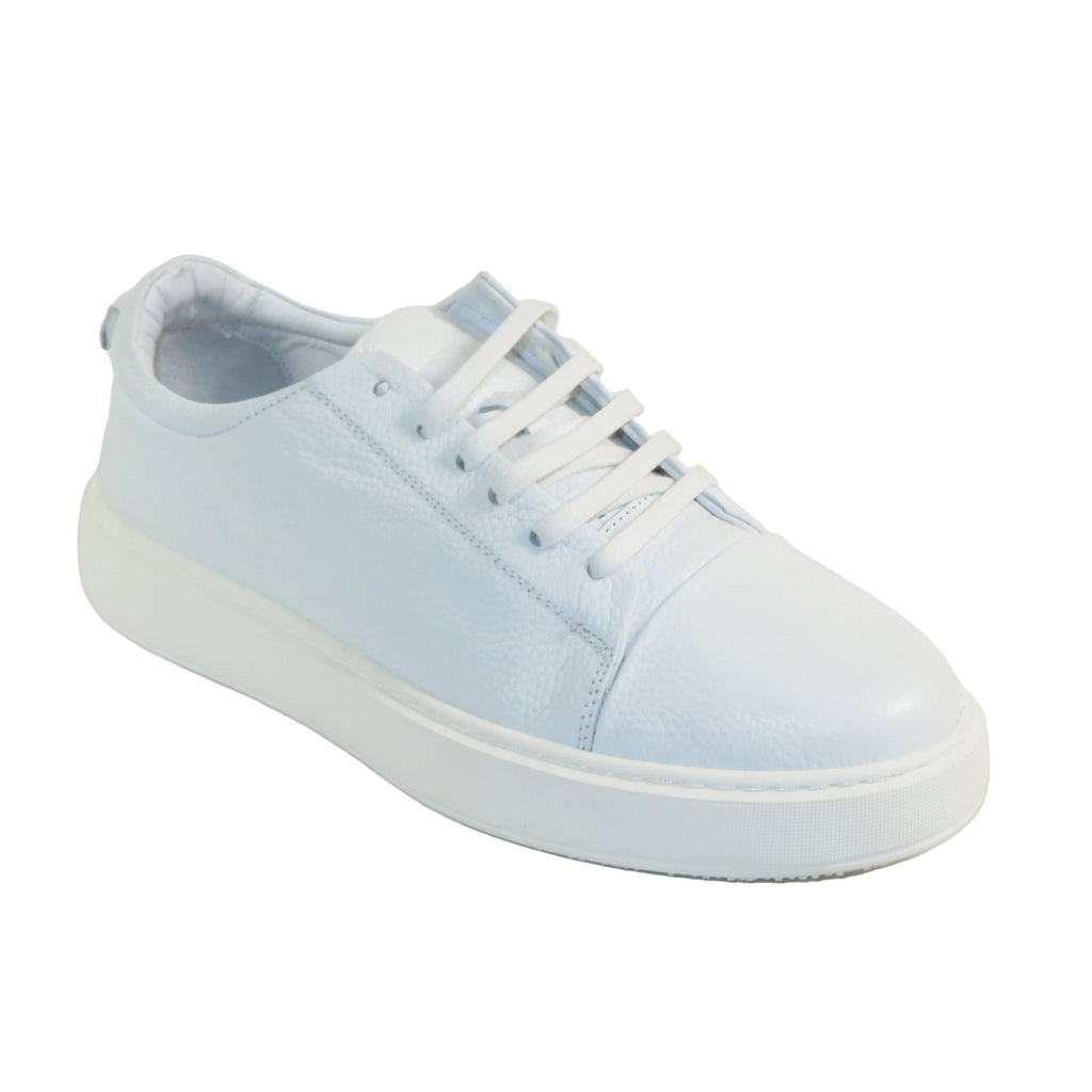 Men's Fashion Sneaker Shoes By SHENBINS Soft Deer Leather Hand Made in Turkey 0168 White