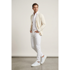 Men's Fashion Sneaker Shoes By SHENBINS Soft Deer Leather Hand Made in Turkey 0168 White
