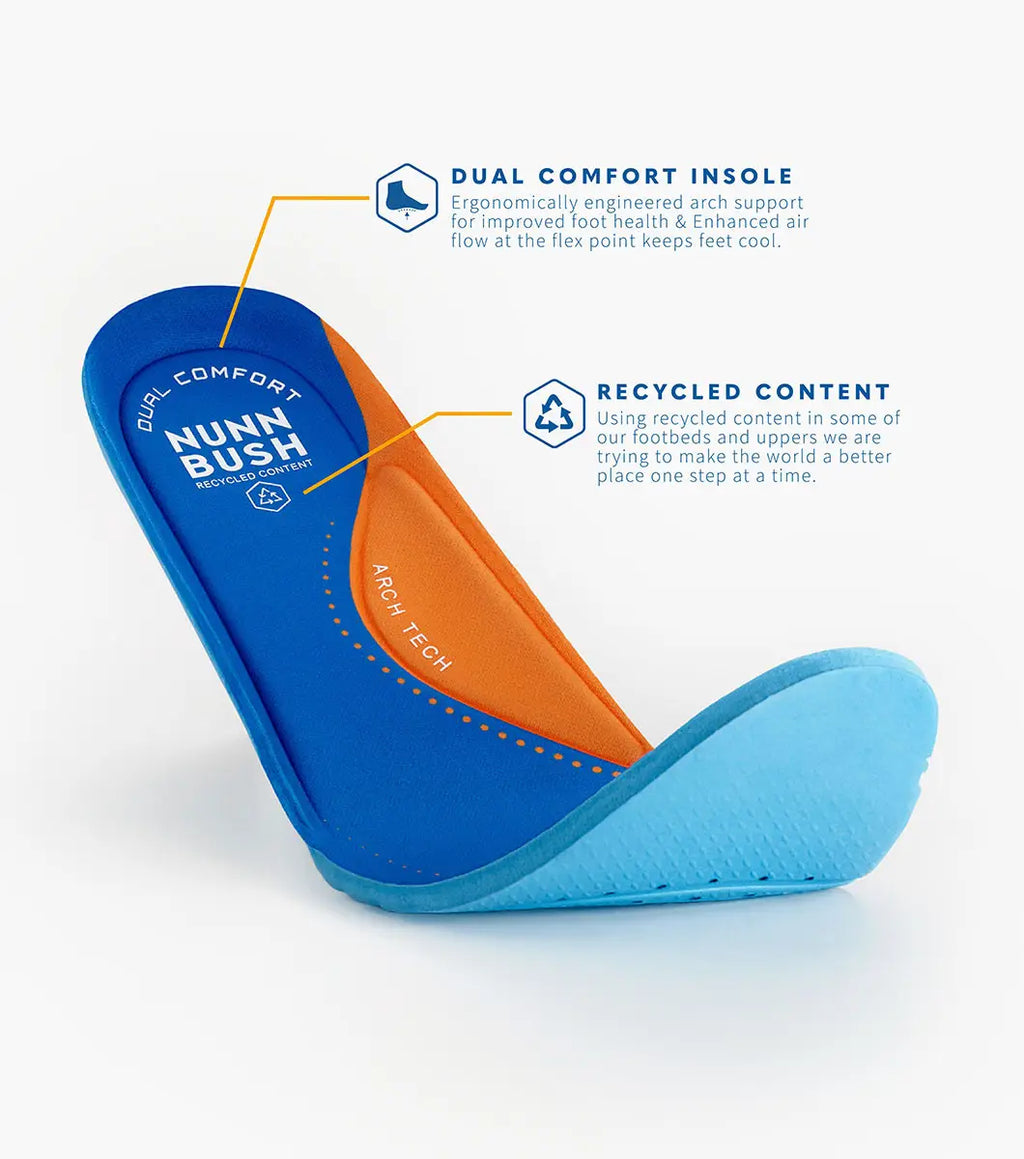 Nunn Bush Griff Knit Plain Toe Oxford Walking Shoes Brown Multi 85099-249