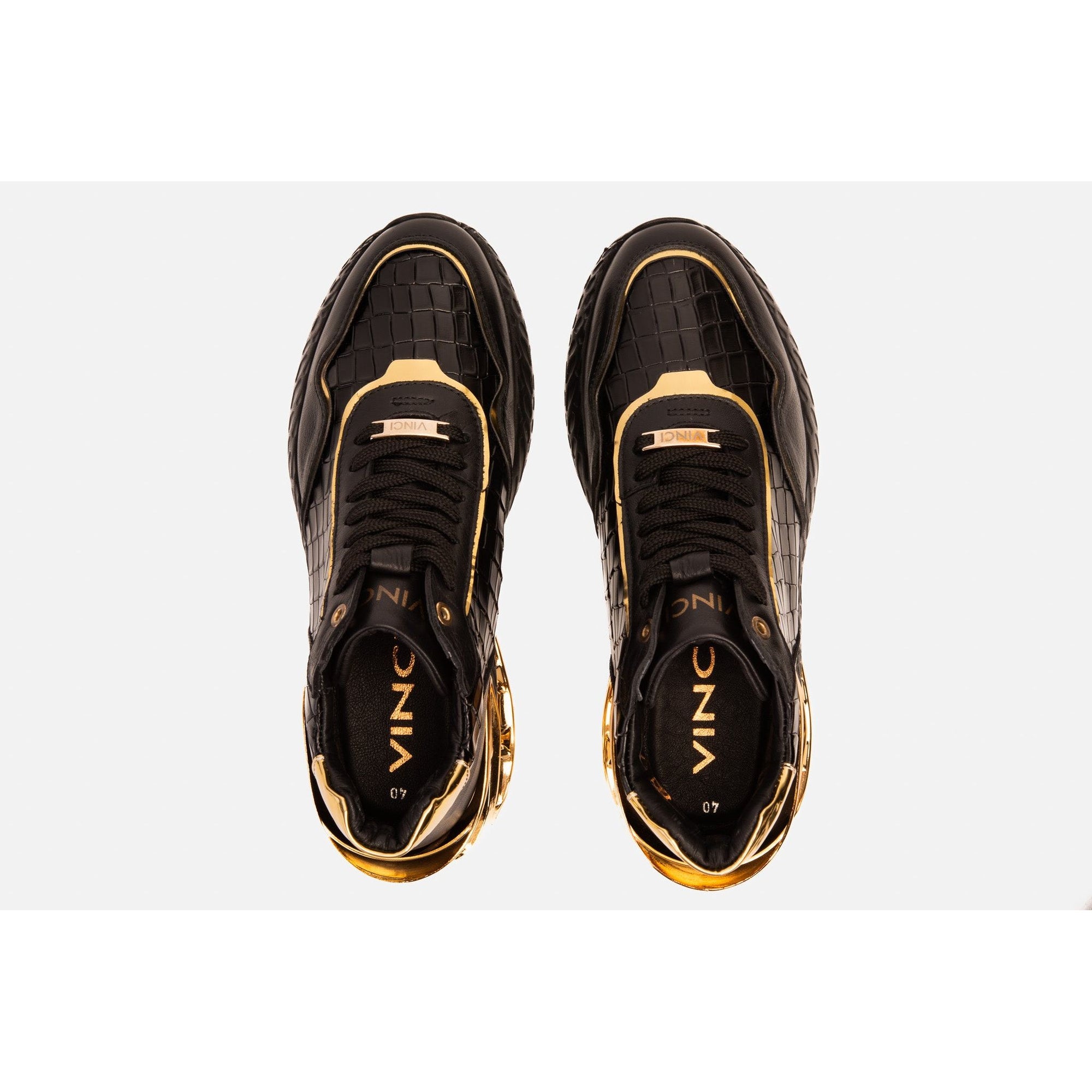 Bellagio Black & Gold High-Top Men Sneaker