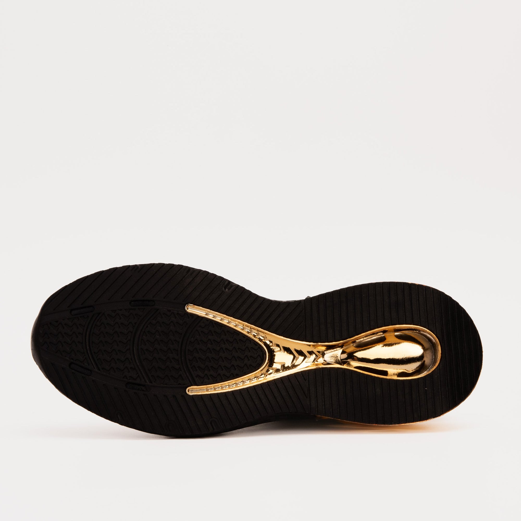 Vinci The Bellagio Black & Gold Leather Men Sneaker