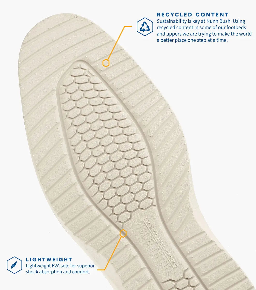 Nunn Bush Griff Knit Plain Toe Oxford Walking Shoes Navy Multi 85099-492