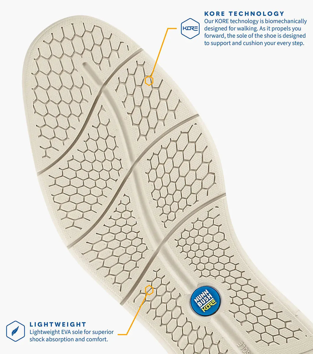 Nunn Bush Chase Casual Plain Toe Oxford Shoes Soft Sole Cognac 85093-229