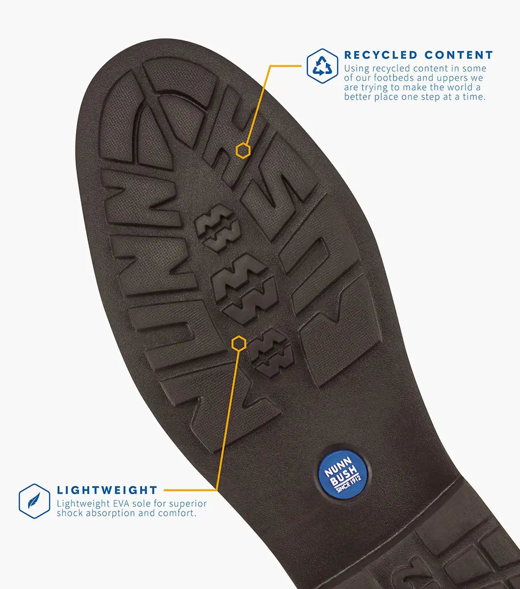 Nunn Bush Odell II Wingtip Boot Lightweight Brown CH 85089-215