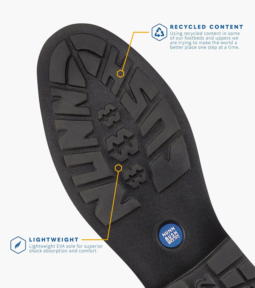 Nunn Bush Odell II Wingtip Boot Lightweight Black Tumbled 85089-007