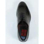 Men's Shoes By SHENBINS Genuine Leather Hand Made in Turkey 0319 Black Crocodile