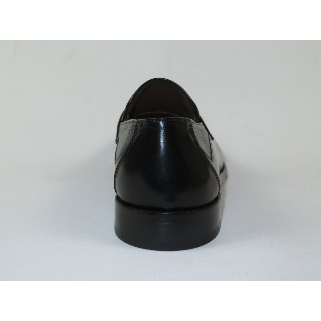 Men's Shoes By SHENBINS Soft Buffalo & Deer Leather Hand Made Slip On 0421 Black