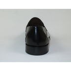 Men's Shoes By SHENBINS Soft Buffalo & Deer Leather Hand Made Slip On 0421 Black